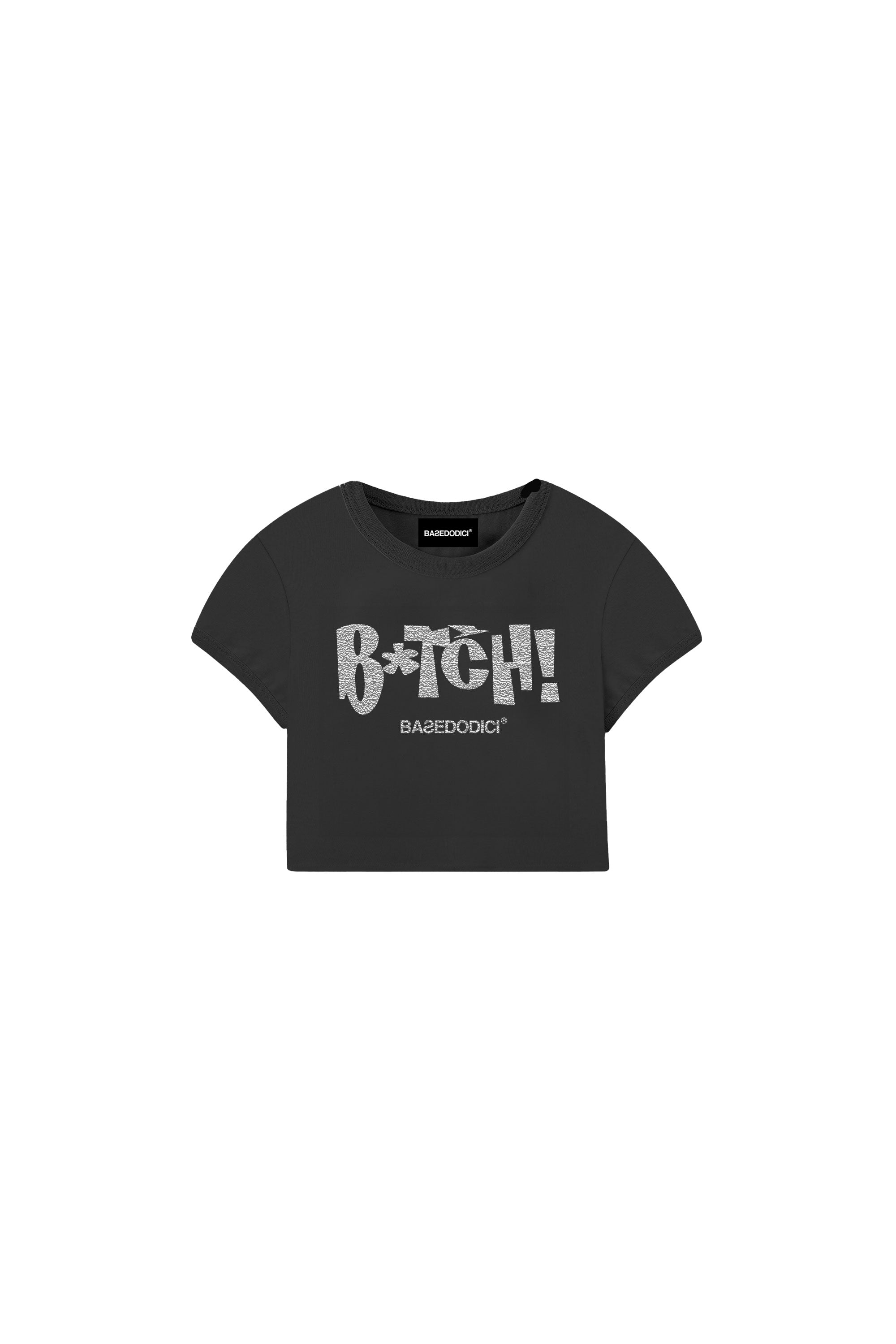 Baby Tee “DIVA” B*tch Glitter Black
