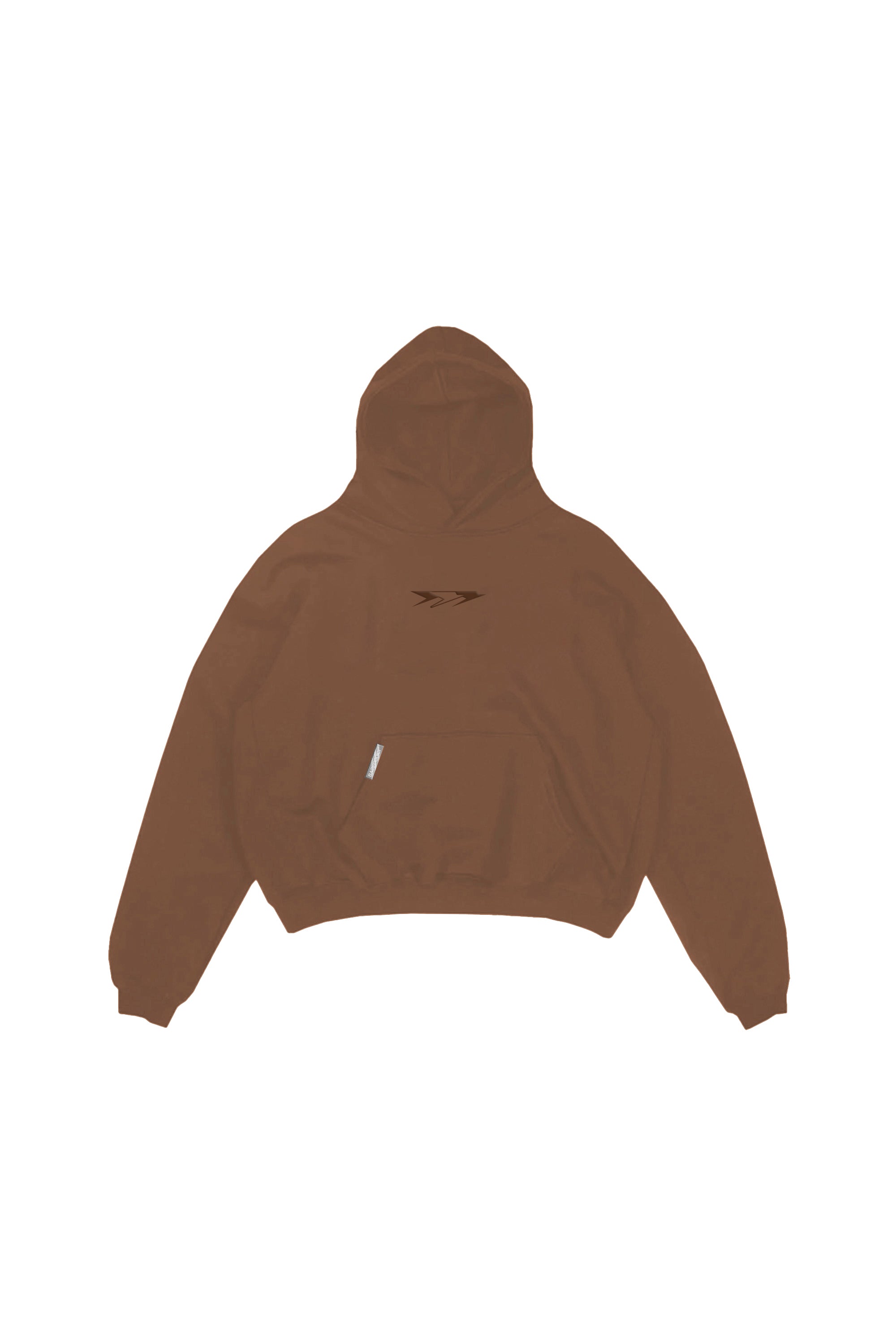 Boxy Hoodie “RESORT” Triple Logo Brown