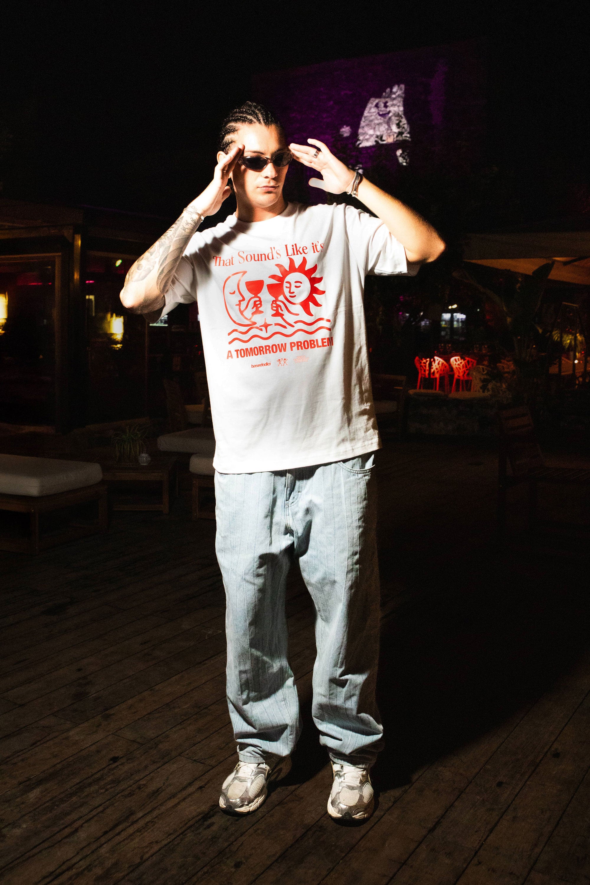 T-Shirt "TAVERNELLExBASEDODICI" Tomorrow White