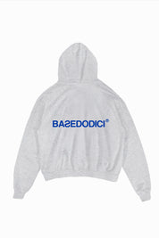 Hoodie “COMFY” Back Logo AshGrey/Blue