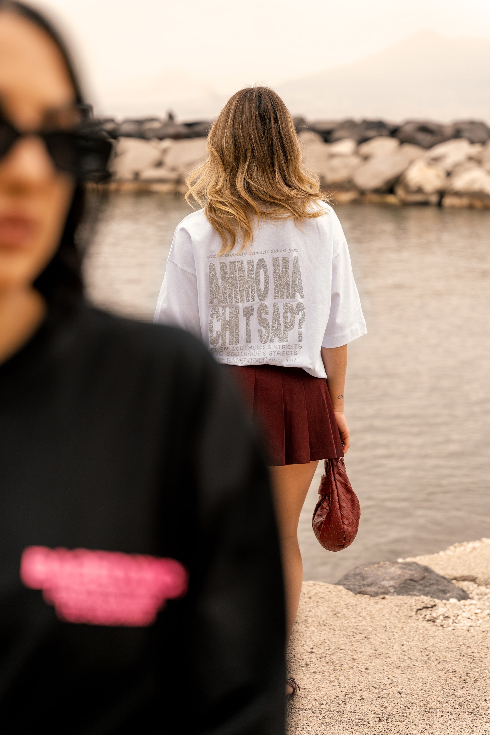 “AMMO” CHI'T'SAP White/Glitter T-Shirt