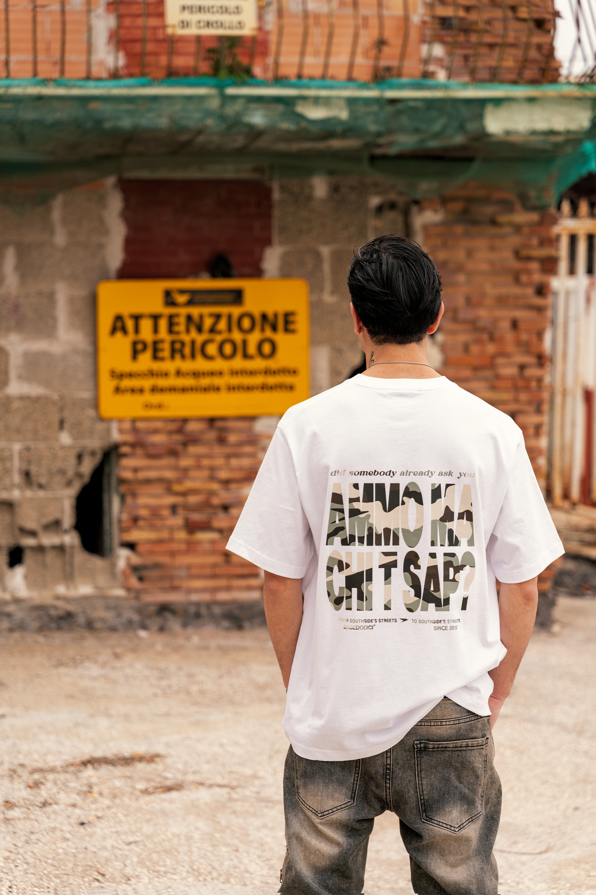 “AMMO” CHI'T'SAP White/Camo Green T-Shirt
