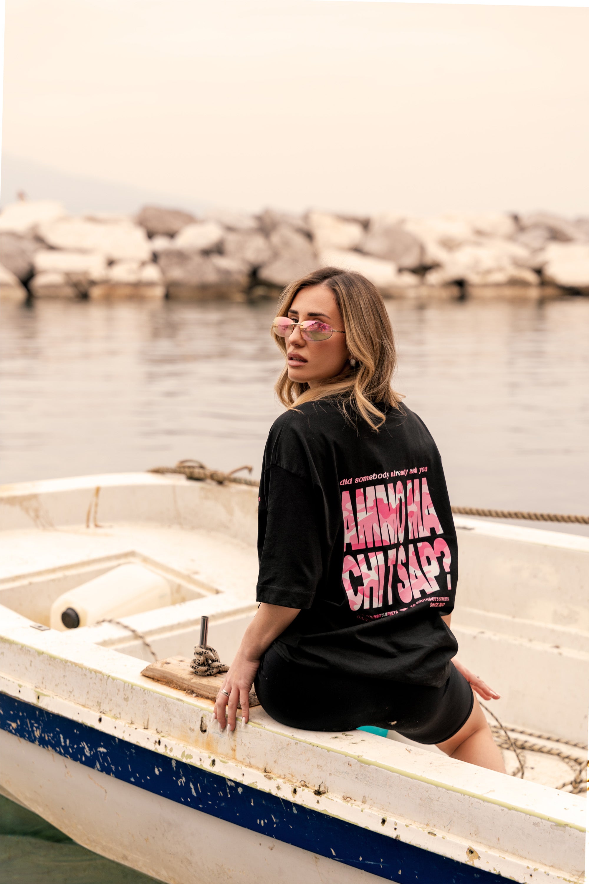 “AMMO” CHI'T'SAP T-Shirt Black/Camo Pink
