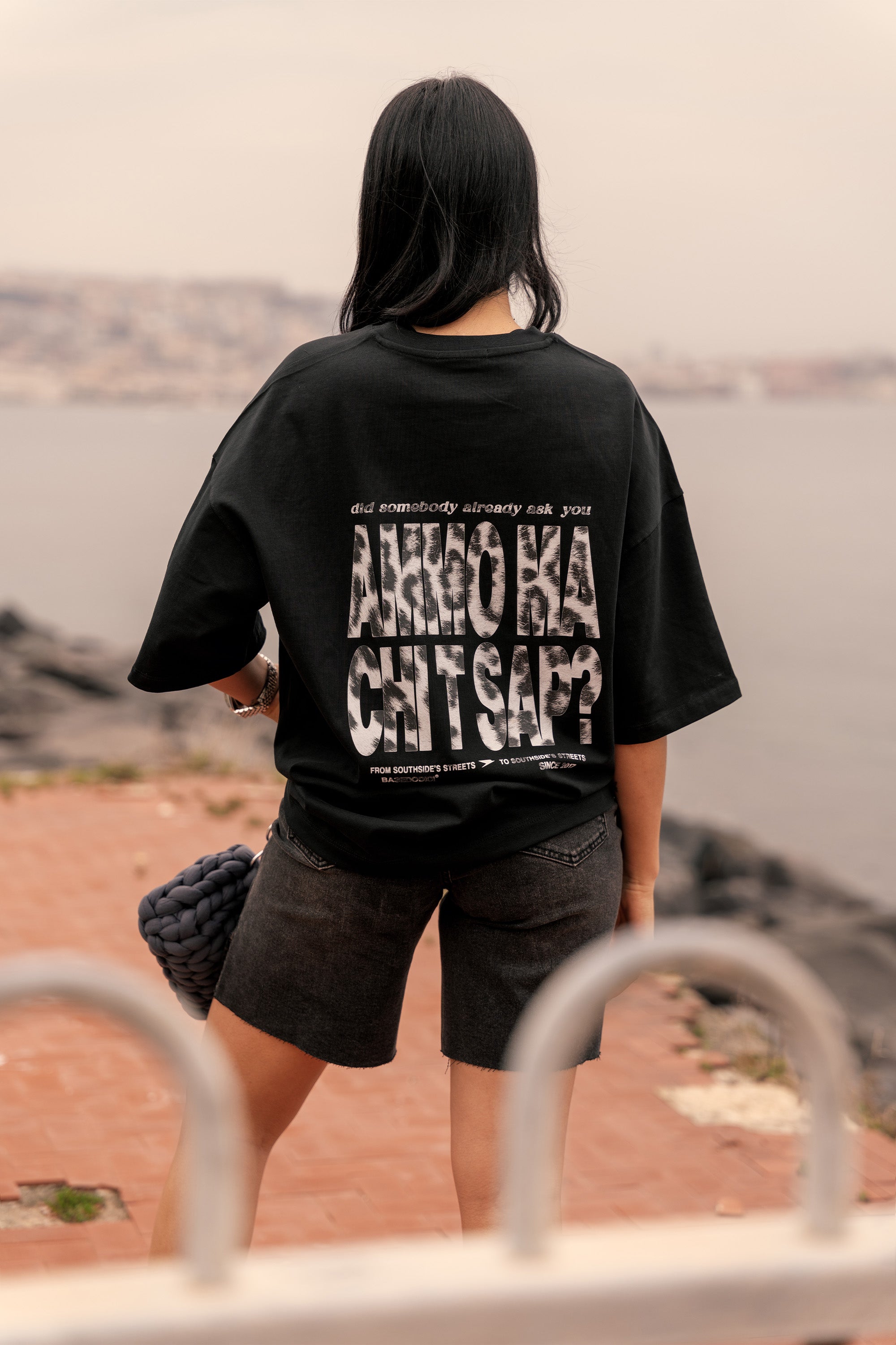 “AMMO” CHI'T'SAP T-Shirt Black/Animalier Grey