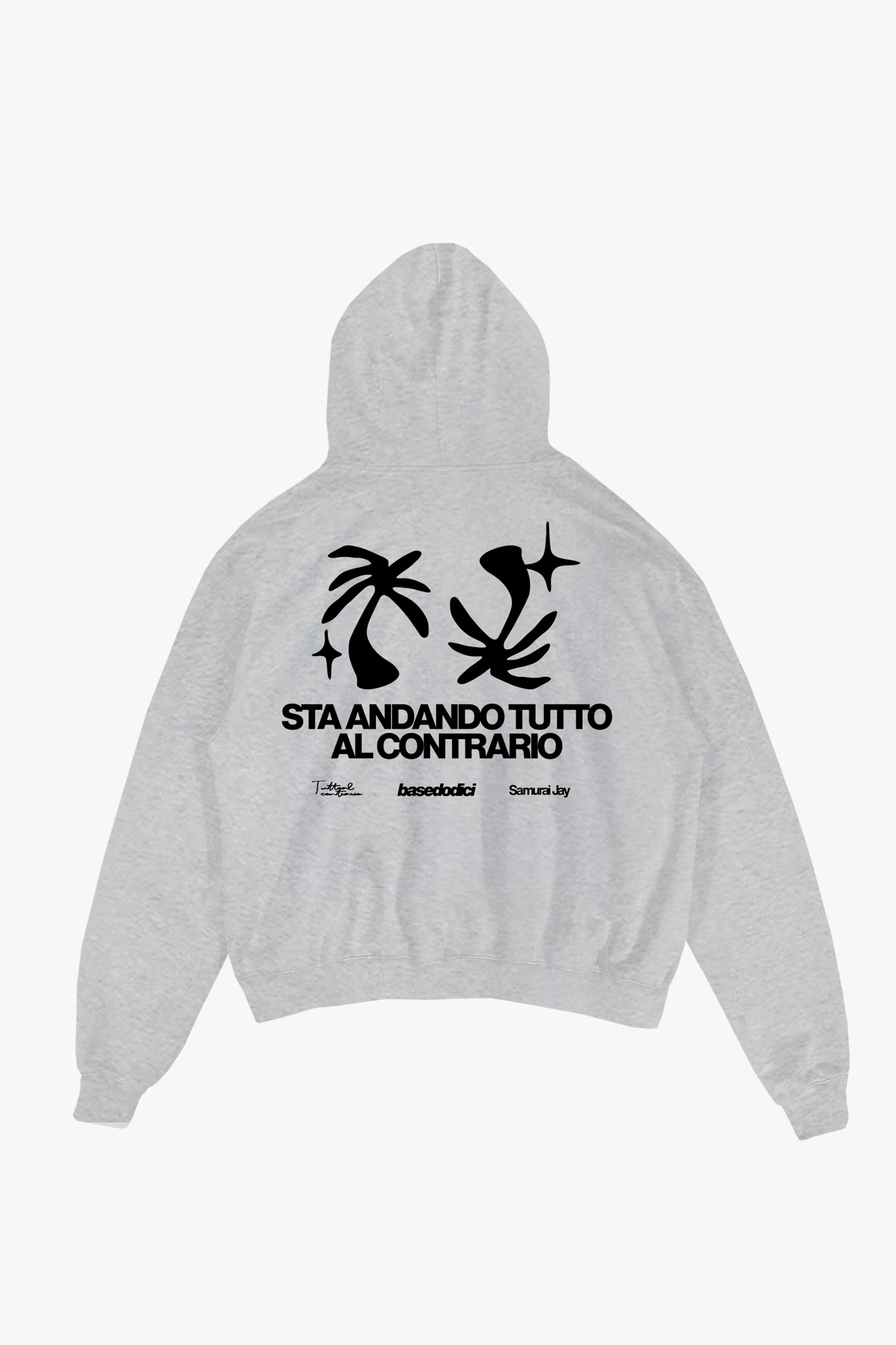 Hoodie "SAMURAIJAYxBASEDODICI" TuttoSbagliato Grey/Black