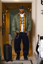 "WORLD TOUR" Bomber Military look