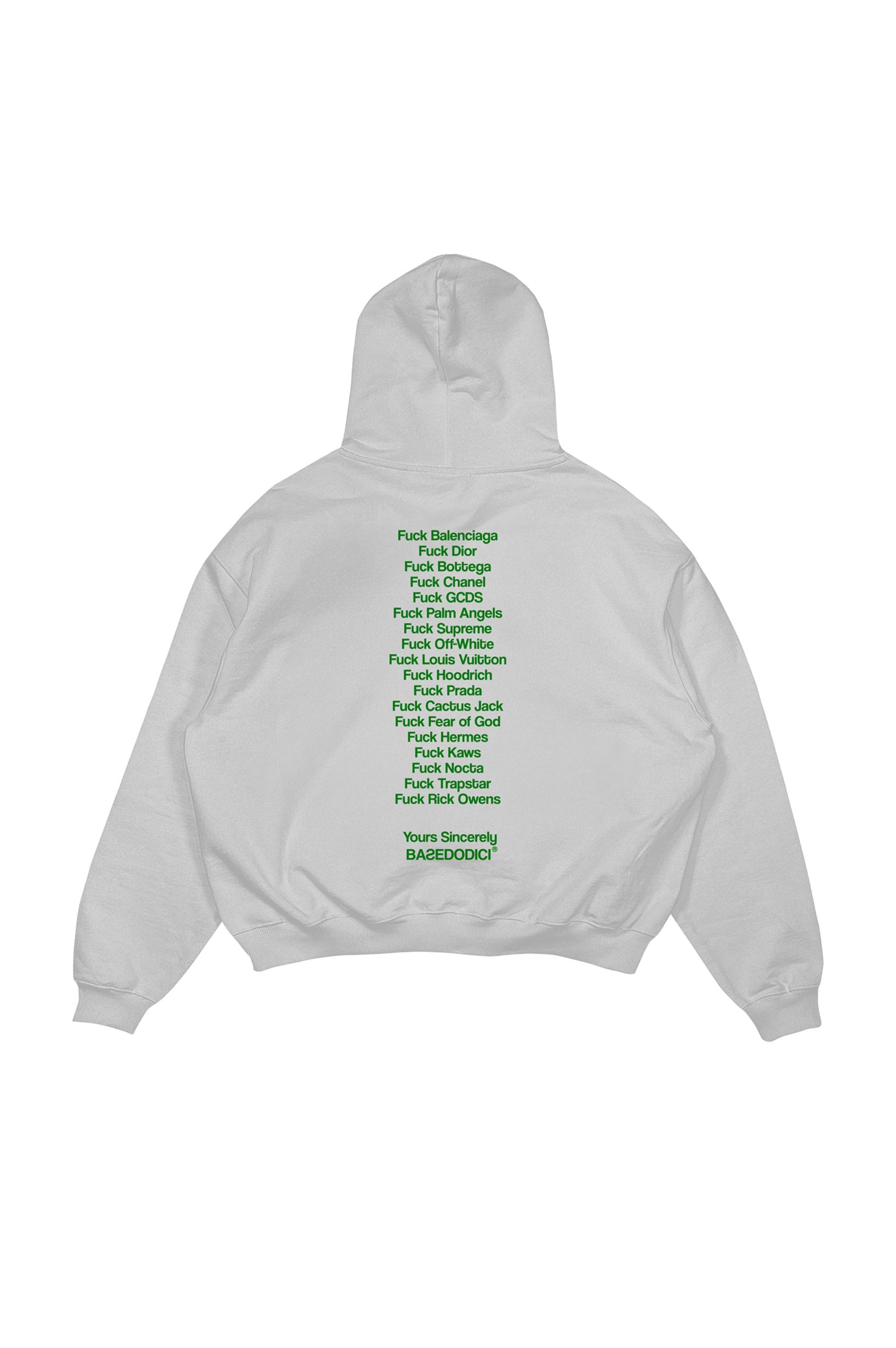 Hoodie "NEW_FCK" OG White/Green