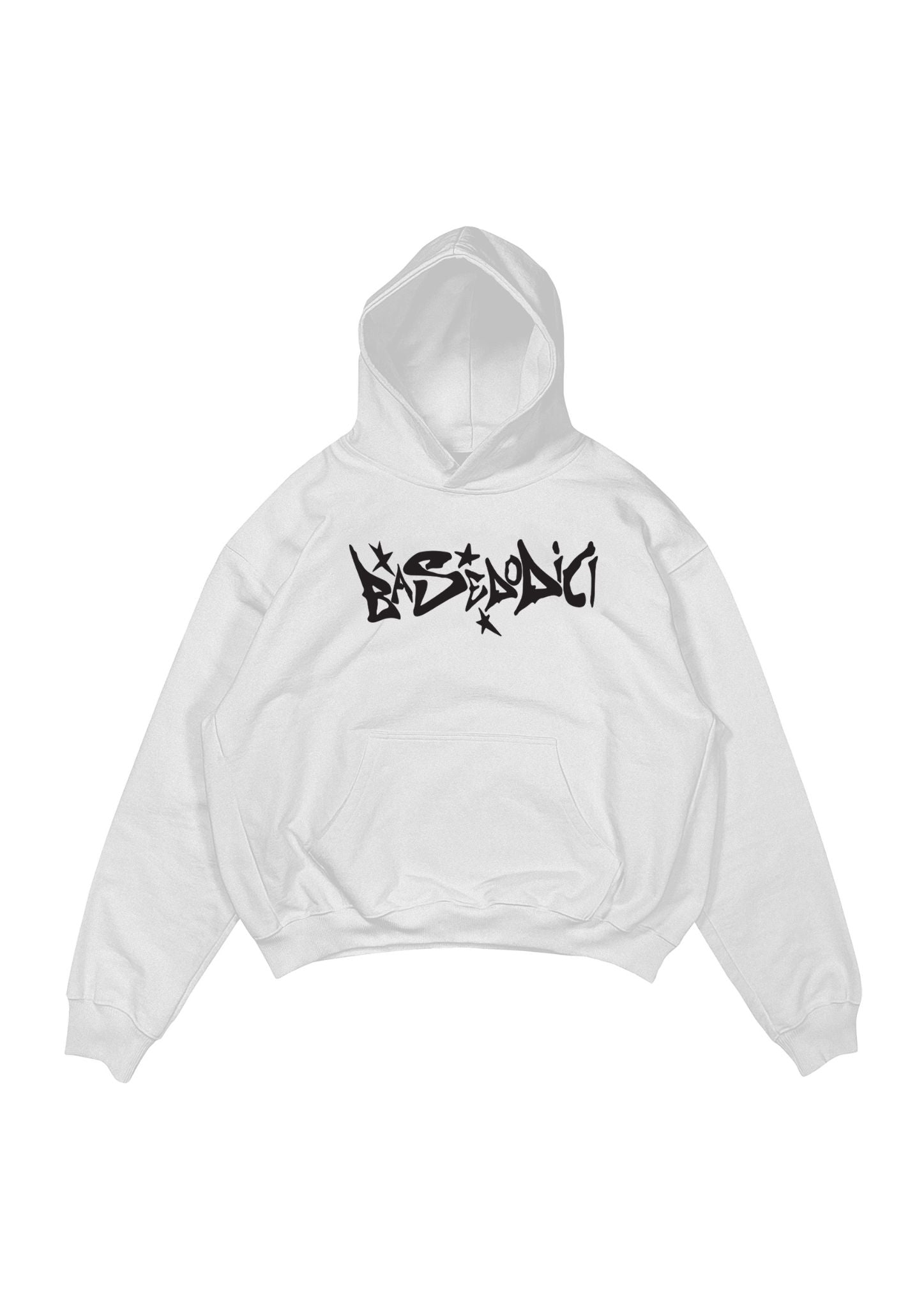 “COMFY” Hoodie Graffiti White