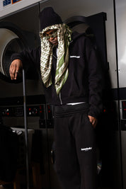 Full Zip "COMFY" Back Logo Black/White