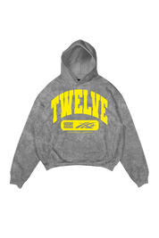 Hoodie “THECRUISE” Twelve Marbled Grey