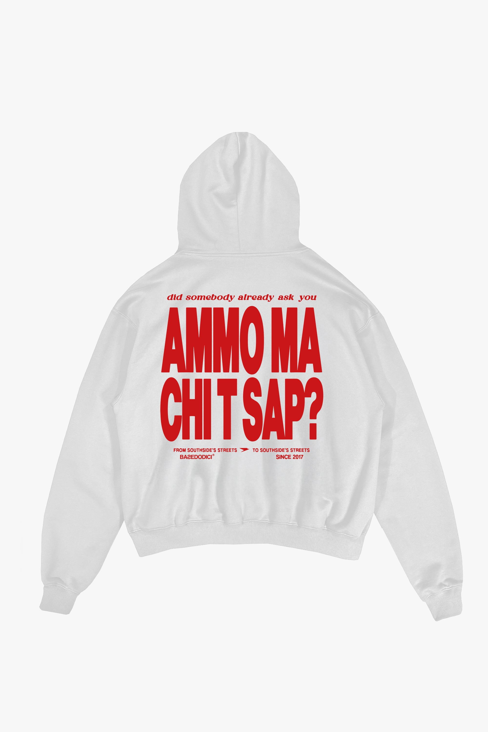 Hoodie “AMMO” CHI'T'SAP White/Red