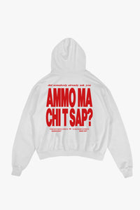 Hoodie “AMMO” CHI'T'SAP White/Red