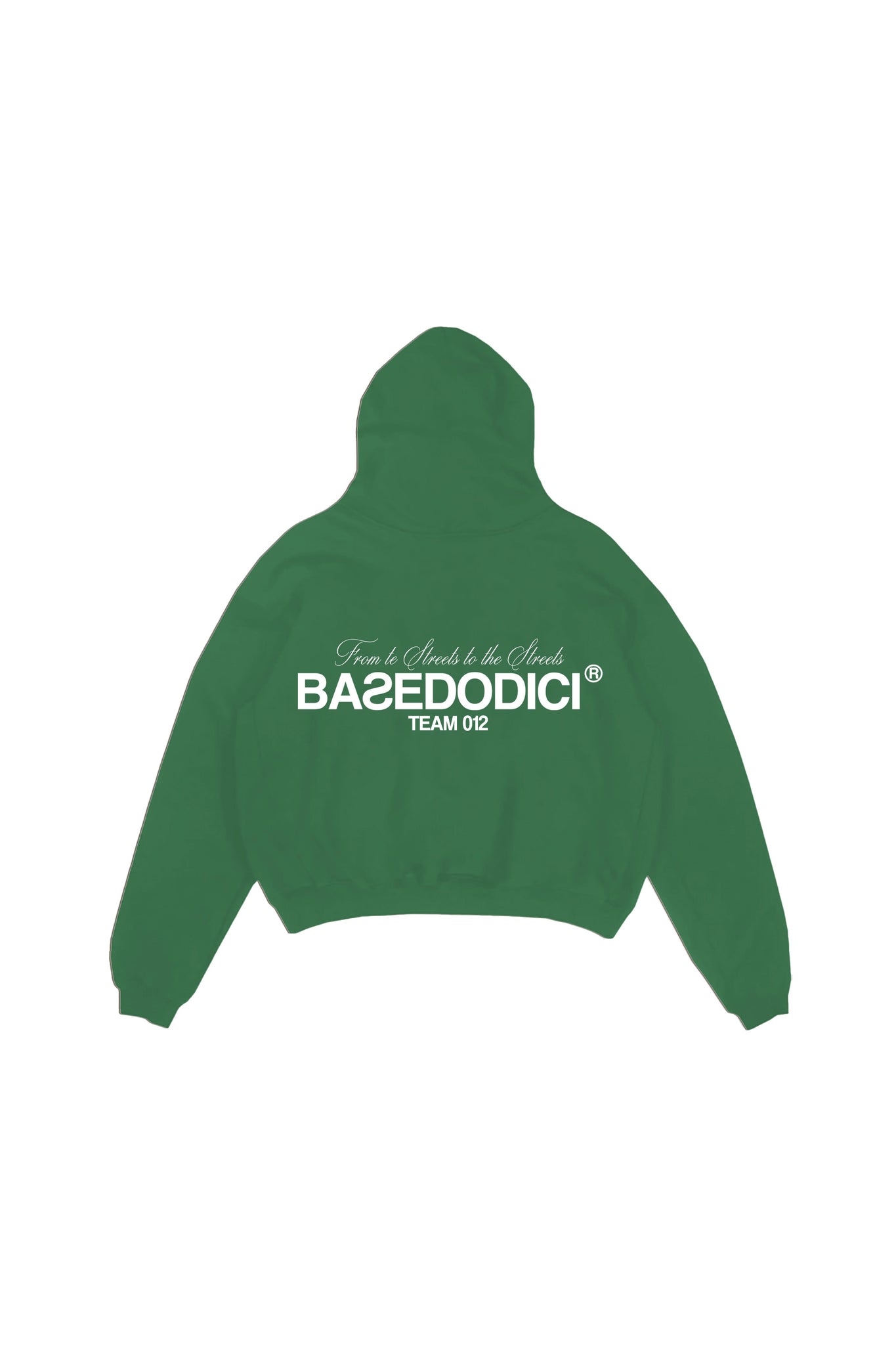 Hoodie Boxy "TEAM012" Forest Green