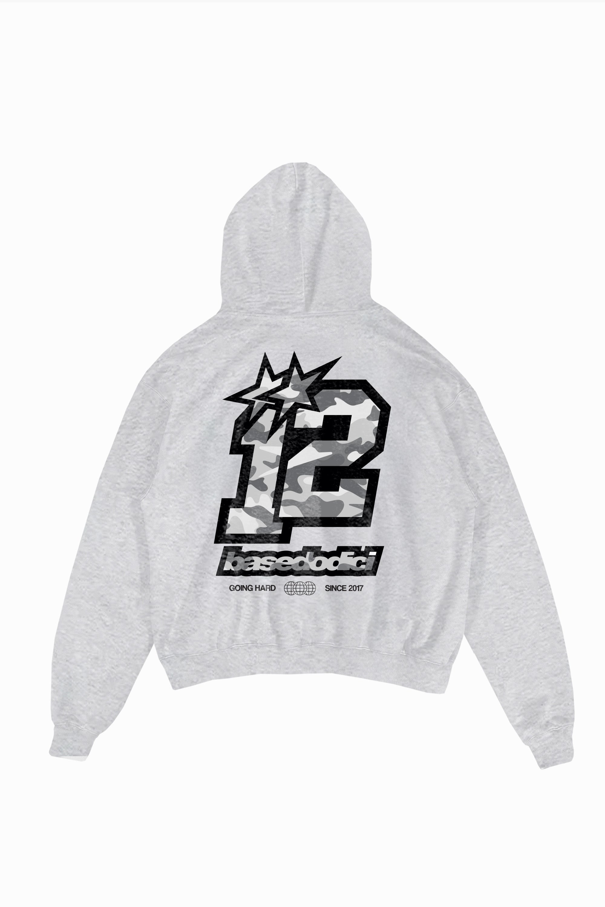 Hoodie "CAMO4PLAYER" Back 12 AshGrey/CamoGrey