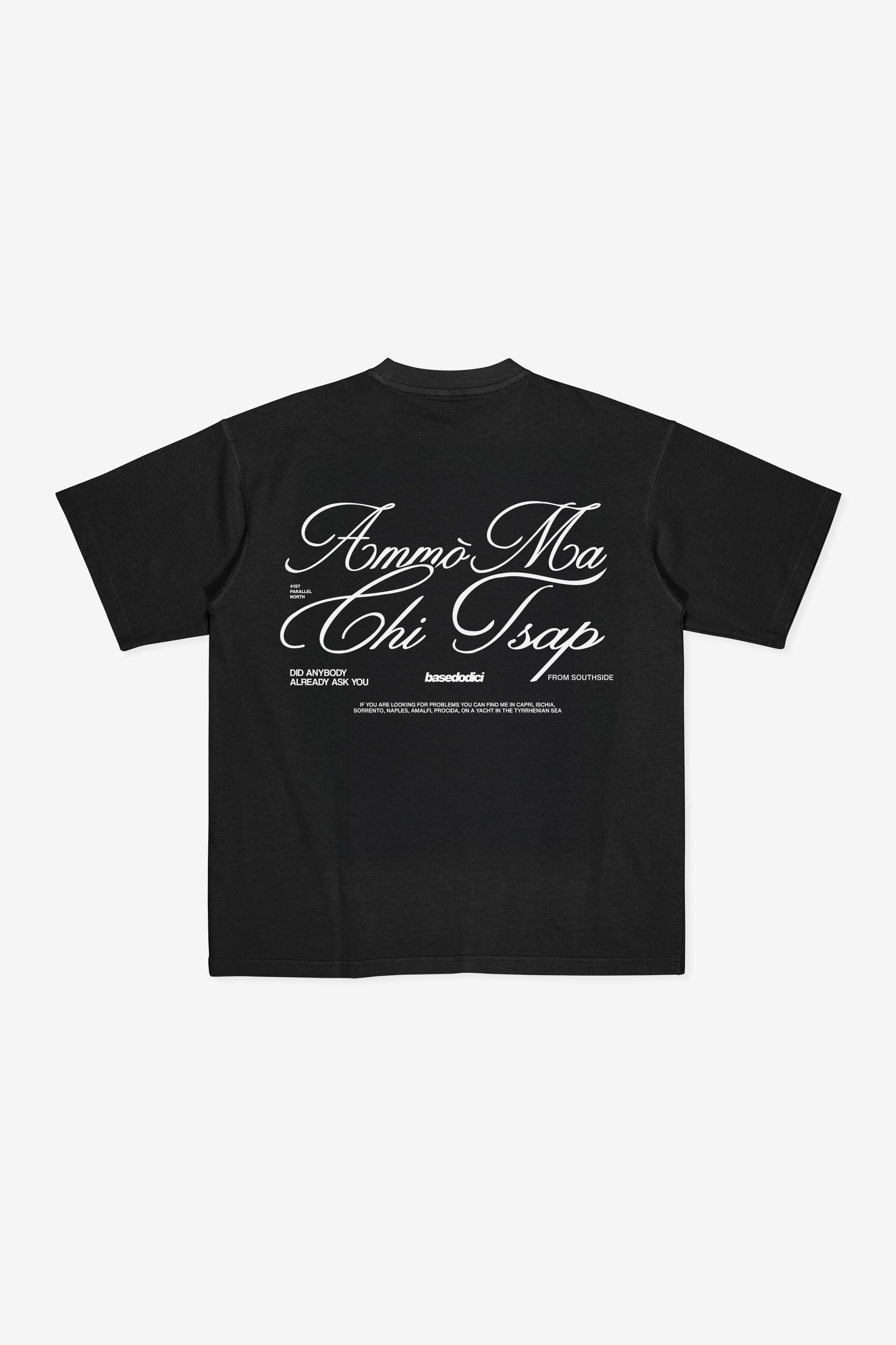 “AMMO” CHI'T'SAP Black Italics T-Shirt