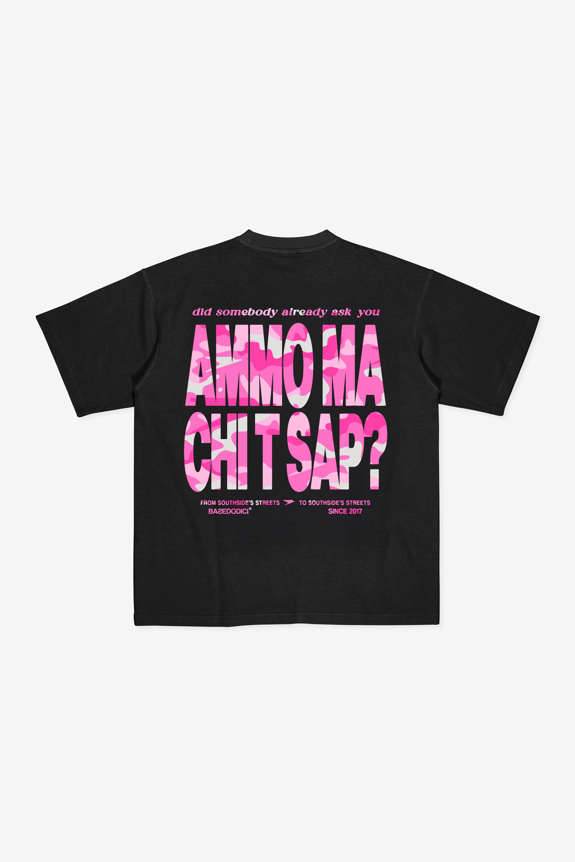 “AMMO” CHI'T'SAP T-Shirt Black/Camo Pink