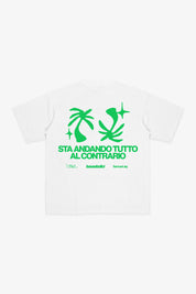 T-Shirt "SAMURAIJAYxBASEDODICI" TuttoSbagliato White/Green