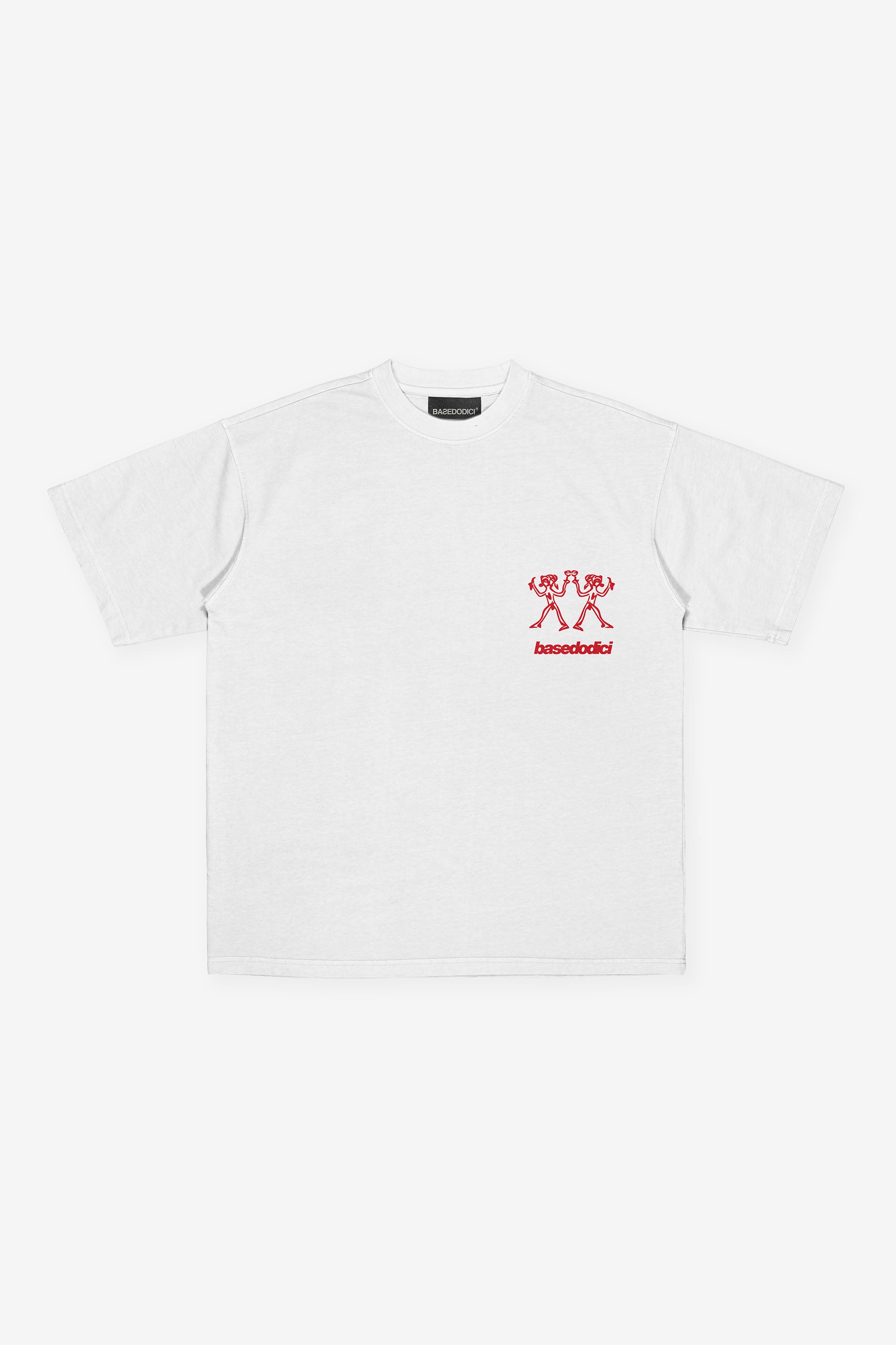 T-Shirt "TAVERNELLExBASEDODICI" Amore White