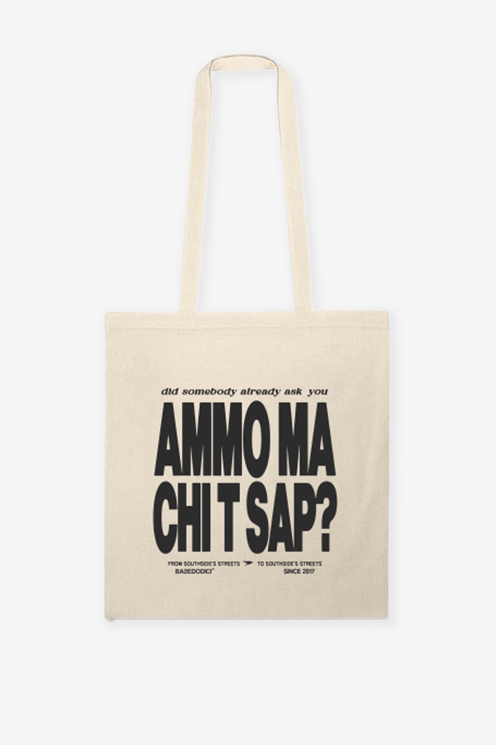 "AMMO" CHI'T'SAP Tote Bag Cream