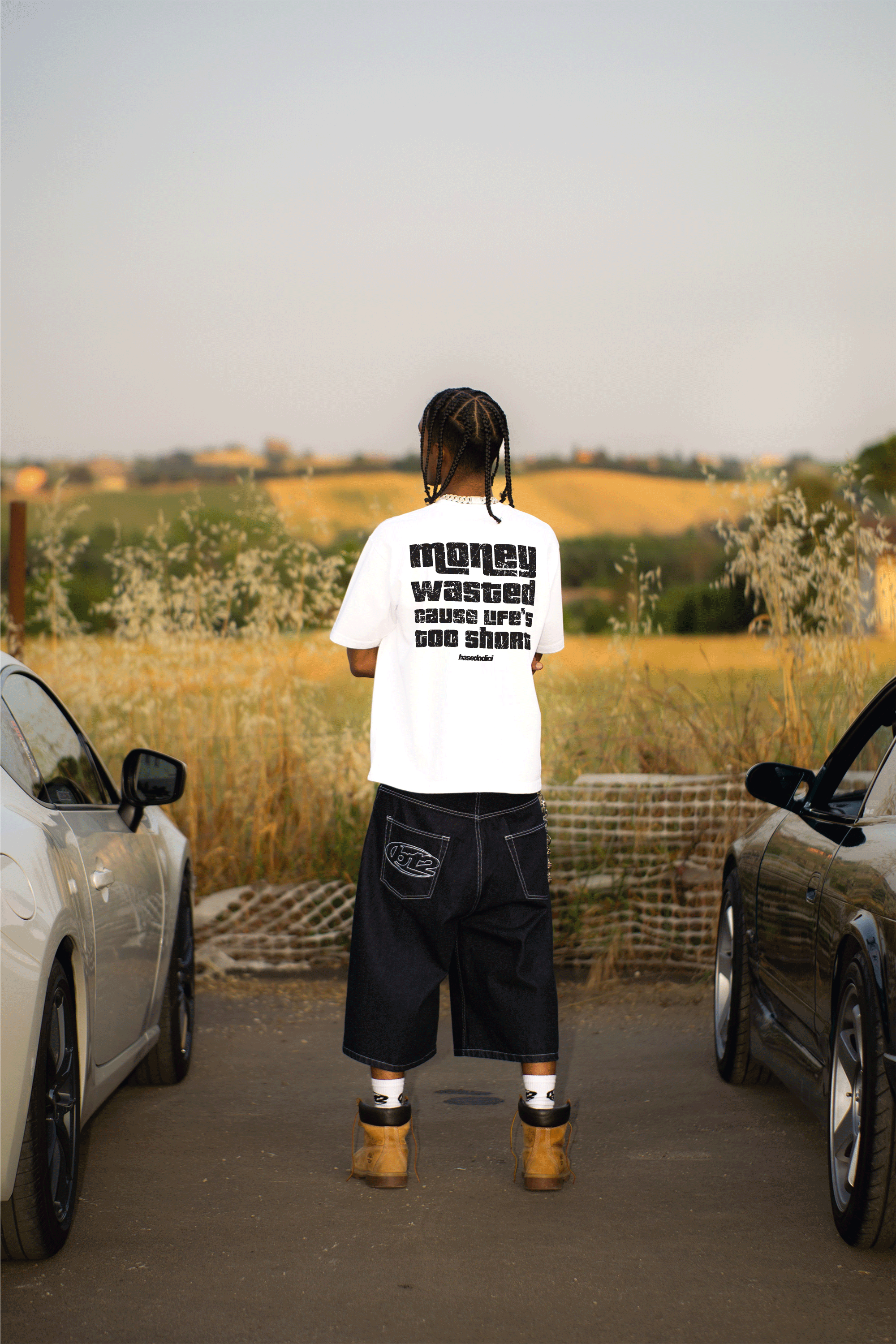 T-Shirt “LIVE FAST” Money Wasted White