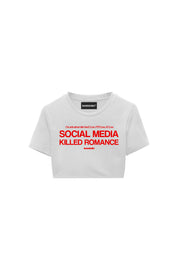 Baby Tee “KILLED ROMANCE” White