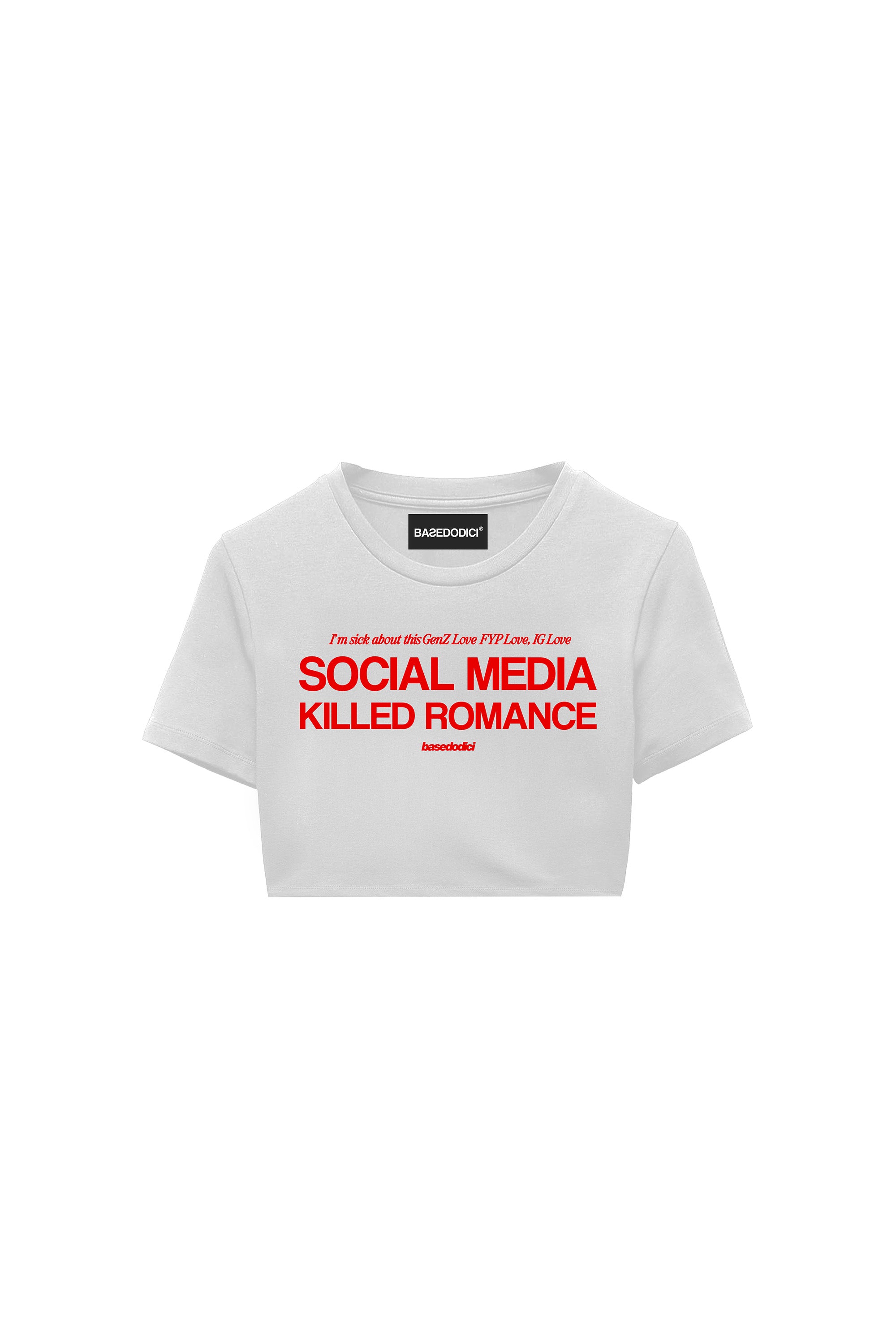 Baby Tee “KILLED ROMANCE” White