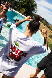 T-Shirt "IBIZA" Cherry White