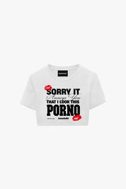Baby Tee "DIVA" P*rno Kiss White