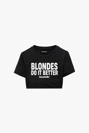 Baby Tee "DIVA" Blondes Black