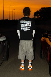 “LIVE FAST” Money Wasted Black T-Shirt