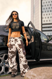 Baby Tee "AMMO" Black/Animalier Yellow