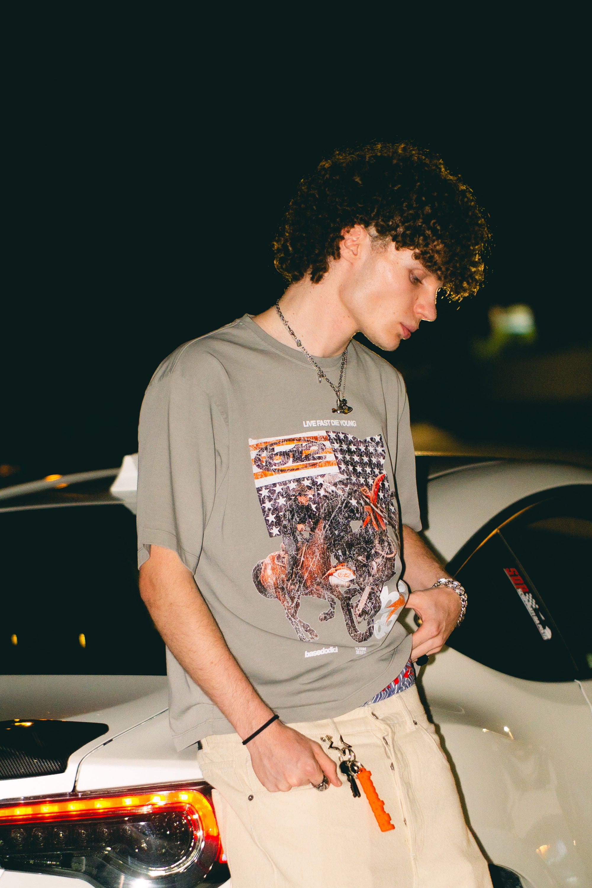 T-Shirt “LIVE FAST” Furious Grey