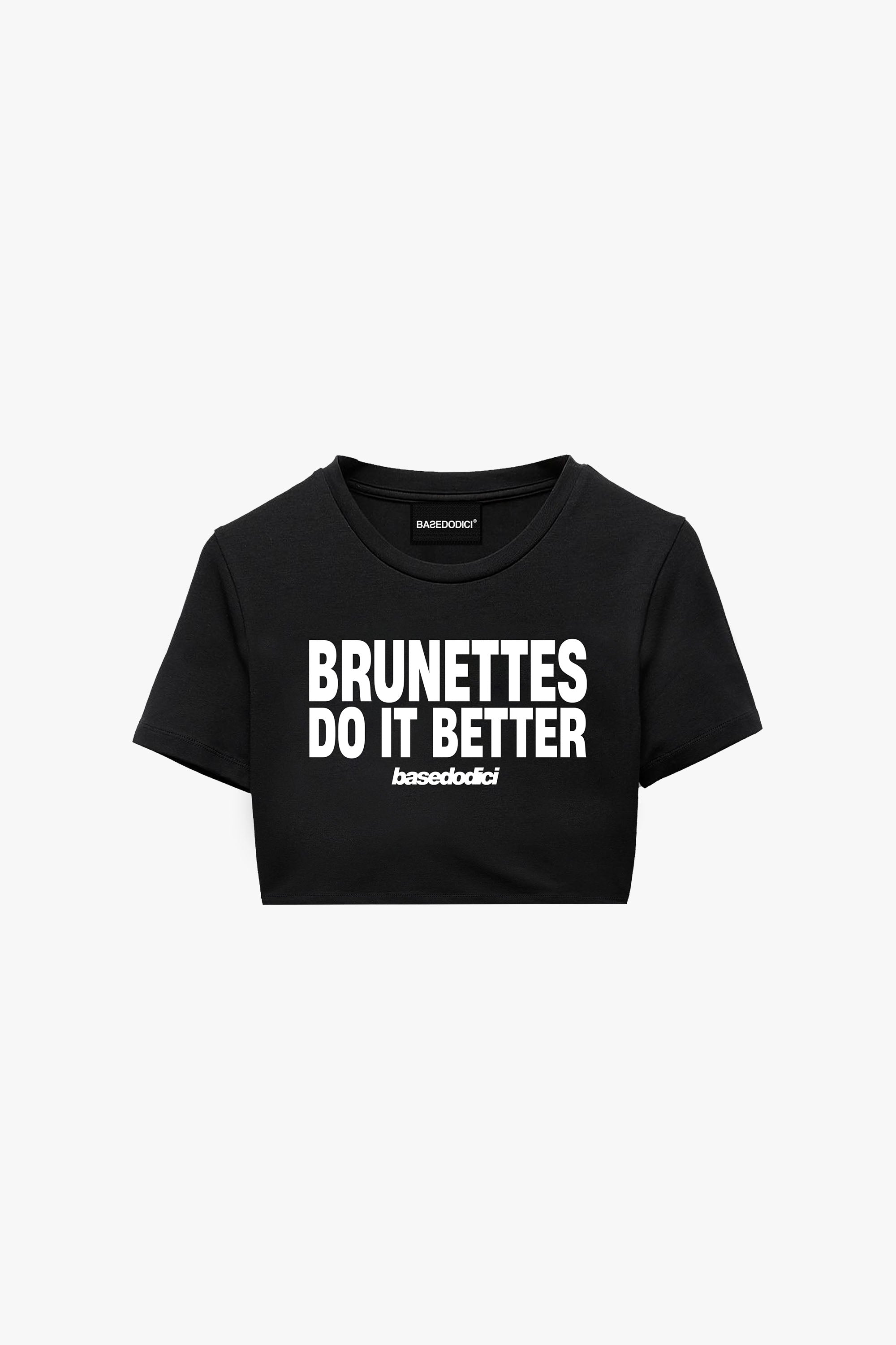 Baby Tee "DIVA" Brunettes Black