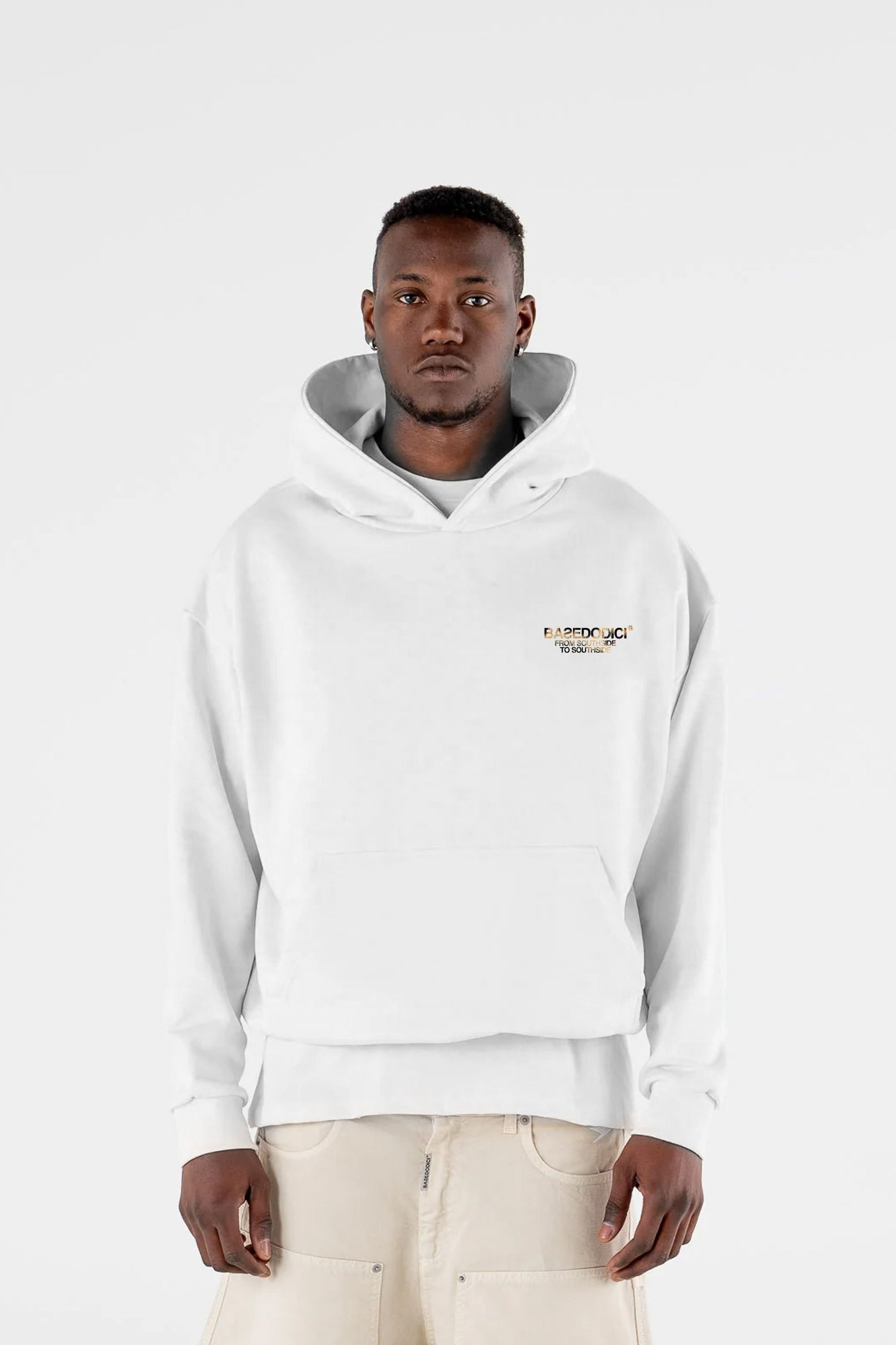 Hoodie "AMMO" CHI'T'SAP White/Animalier Yellow