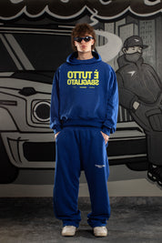 Hoodie "SAMURAIJAYxBASEDODICI" TuttoSbagliato Blue/Yellow