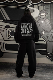 LIMITED EDITION - Hoodie "AMMO" CHI'T'SAP Black/Strass