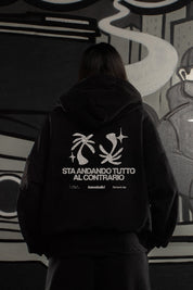 Hoodie "SAMURAIJAYxBASEDODICI" TuttoSbagliato Black/Glitter