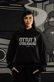 Hoodie "SAMURAIJAYxBASEDODICI" TuttoSbagliato Black/Glitter