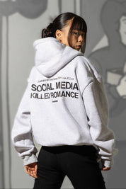 Hoodie "KILLED ROMANCE" AshGrey/Black