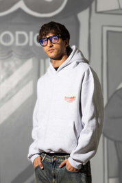 Hoodie "KILLED ROMANCE" AshGrey/Red