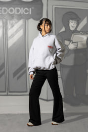 Hoodie "KILLED ROMANCE" AshGrey/Red