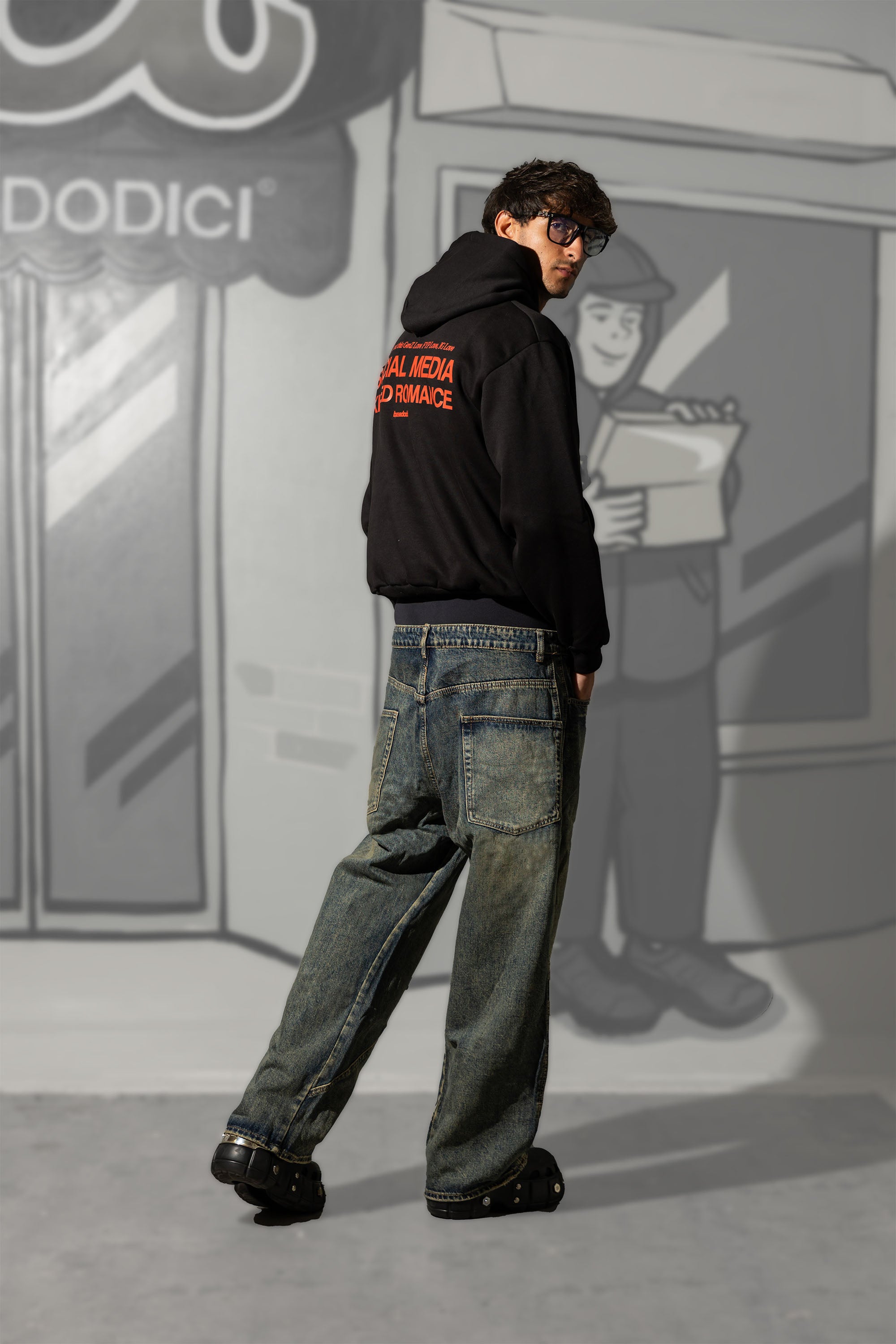 Hoodie "KILLED ROMANCE" Black/Red