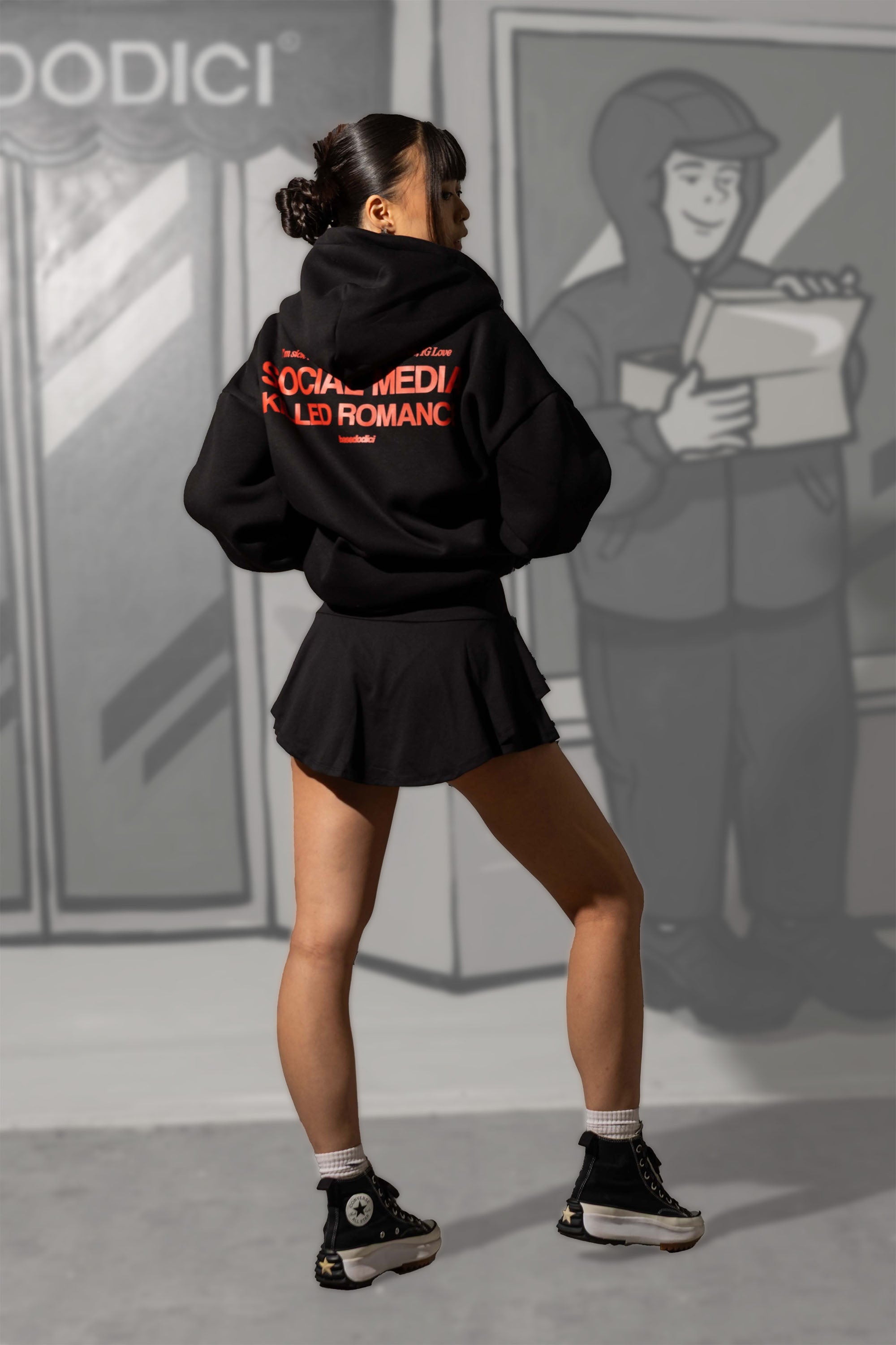 Full Zip "KILLED ROMANCE" Black/Red