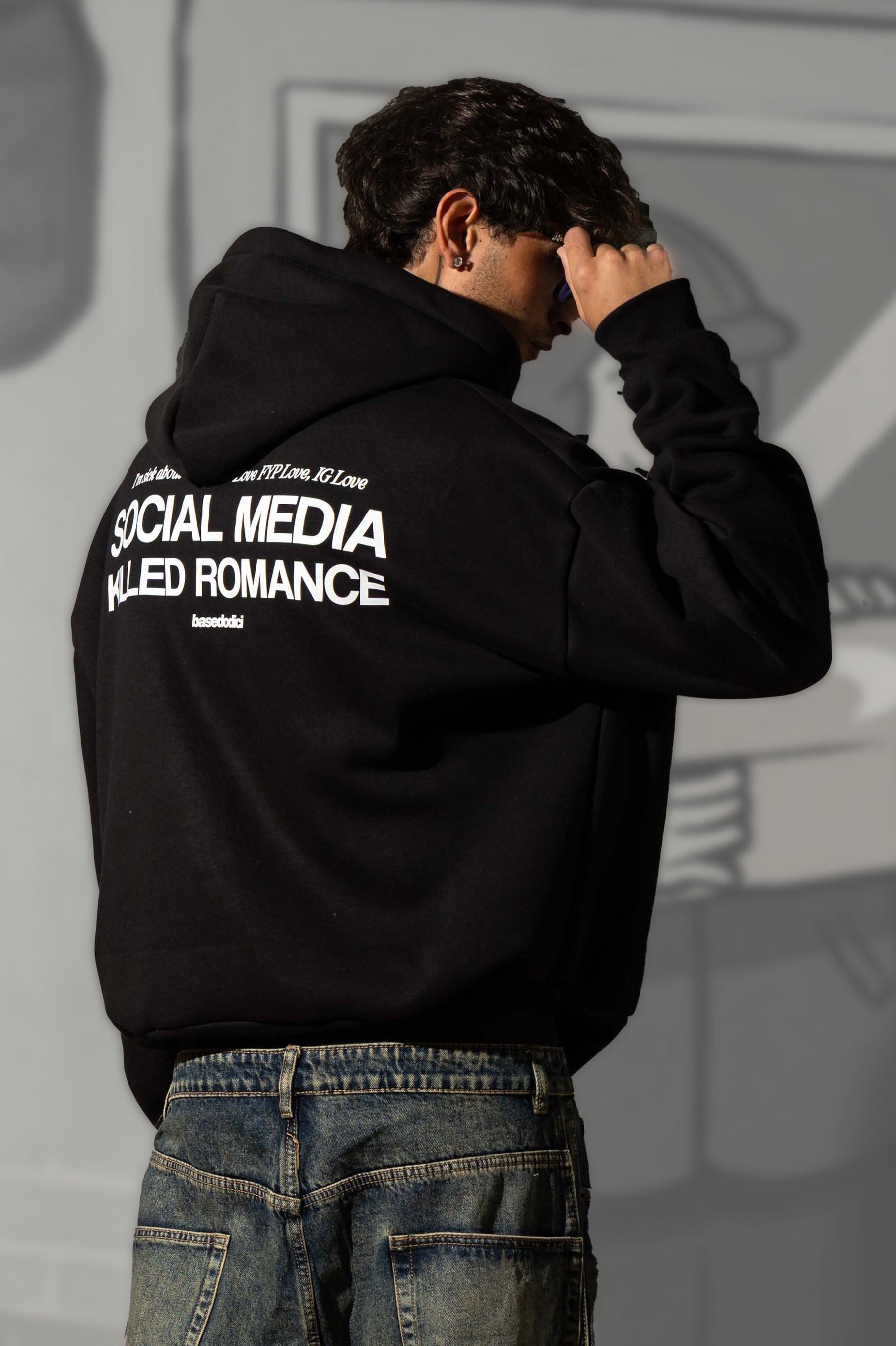 Full Zip "KILLED ROMANCE" Black/White