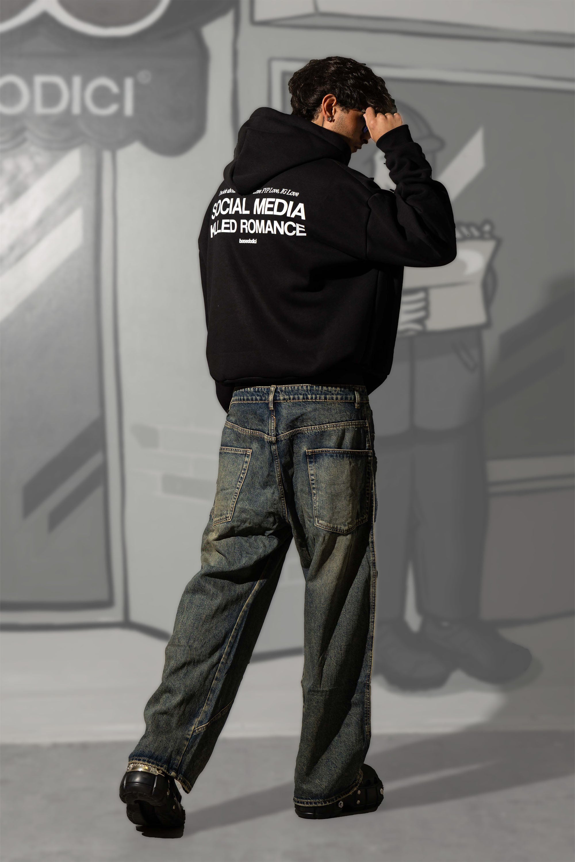 Full Zip "KILLED ROMANCE" Black/White