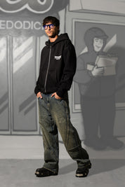 Full Zip "KILLED ROMANCE" Black/White