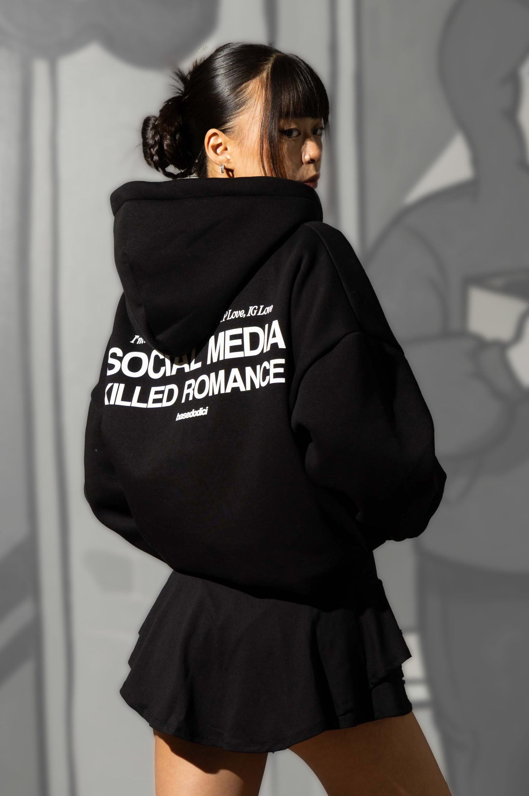 Full Zip "KILLED ROMANCE" Black/White