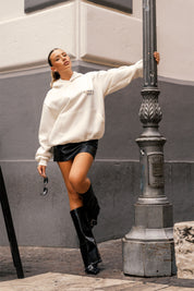 Hoodie "AMMO" CHI'T'SAP White/Animalier Yellow