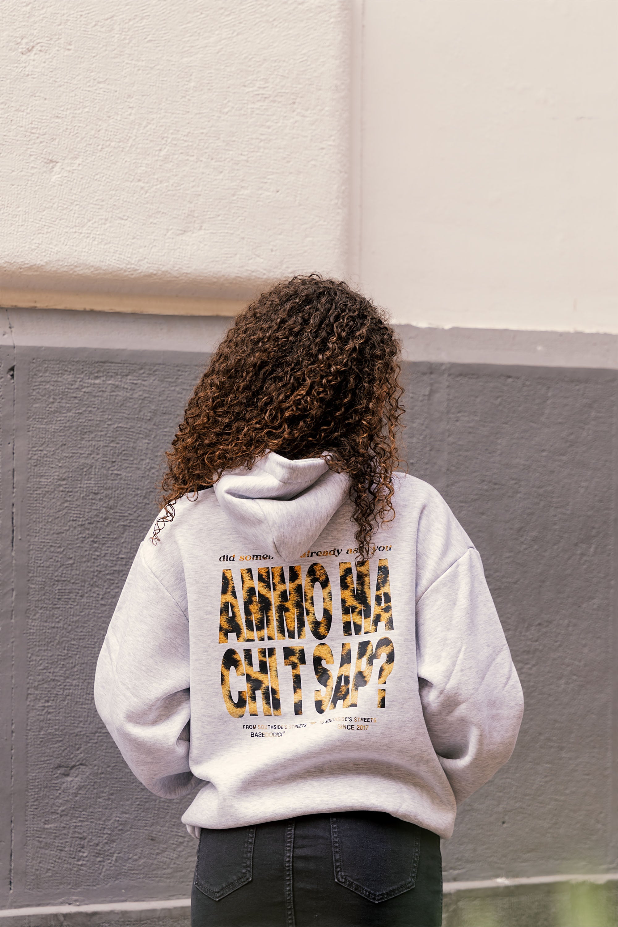 Hoodie “AMMO” CHI'T'SAP AshGrey/Animalier Yellow