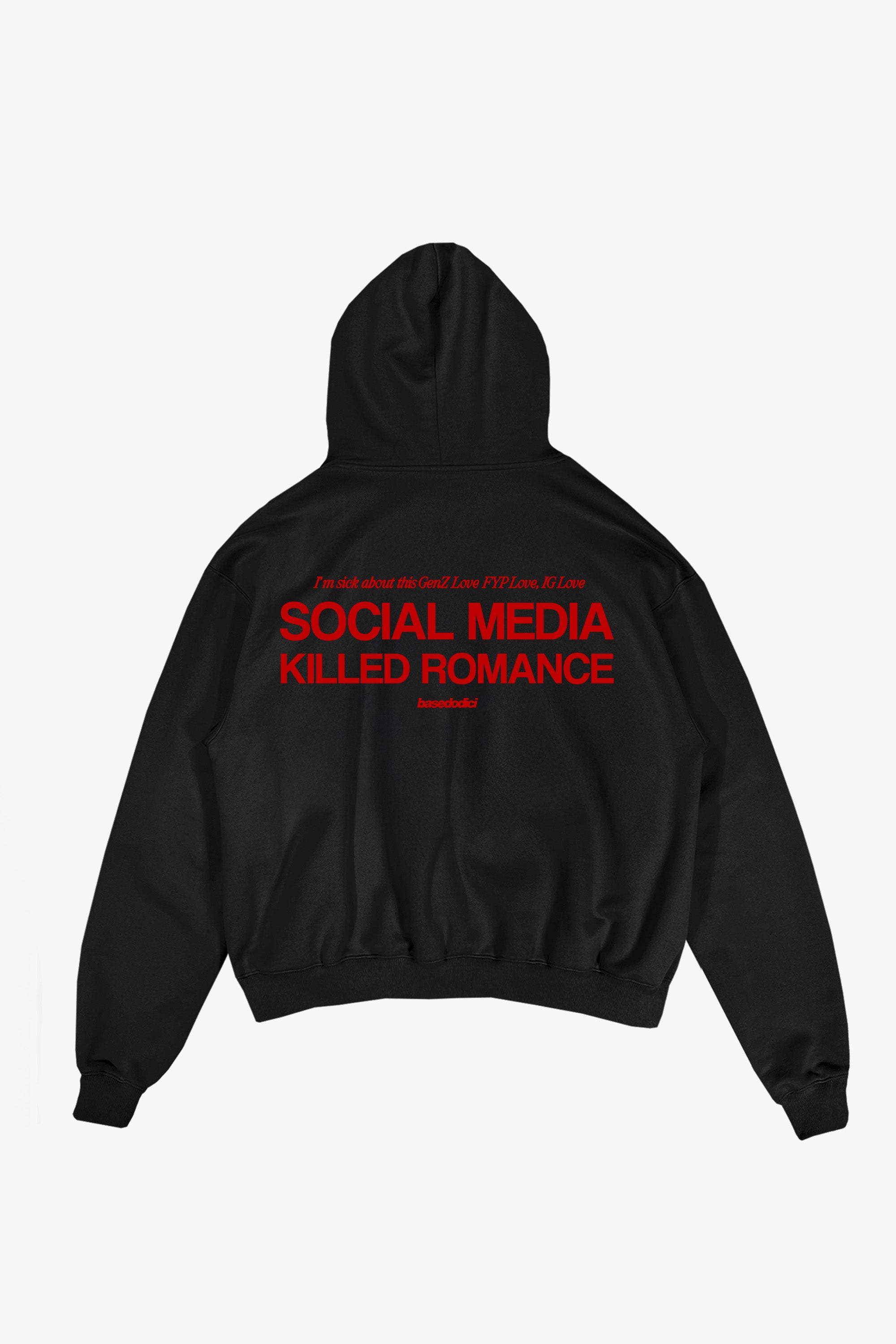 Hoodie "KILLED ROMANCE" Black/Red